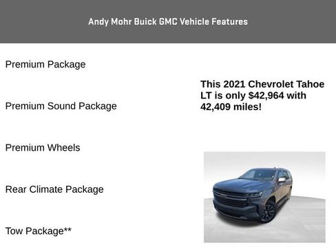 Used 2021 Chevrolet Tahoe LT w/ LT Signature Package AWD/4WD image 12