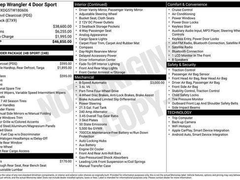 New 2026 Jeep Wrangler Unlimited Sport AWD/4WD image 21