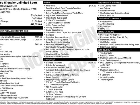 Used 2022 Jeep Wrangler Unlimited Sport AWD/4WD image 3