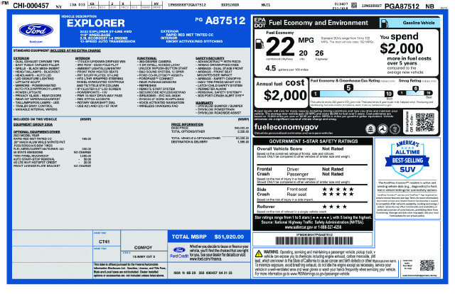 Used 2023 Ford Explorer ST-Line AWD/4WD image 5