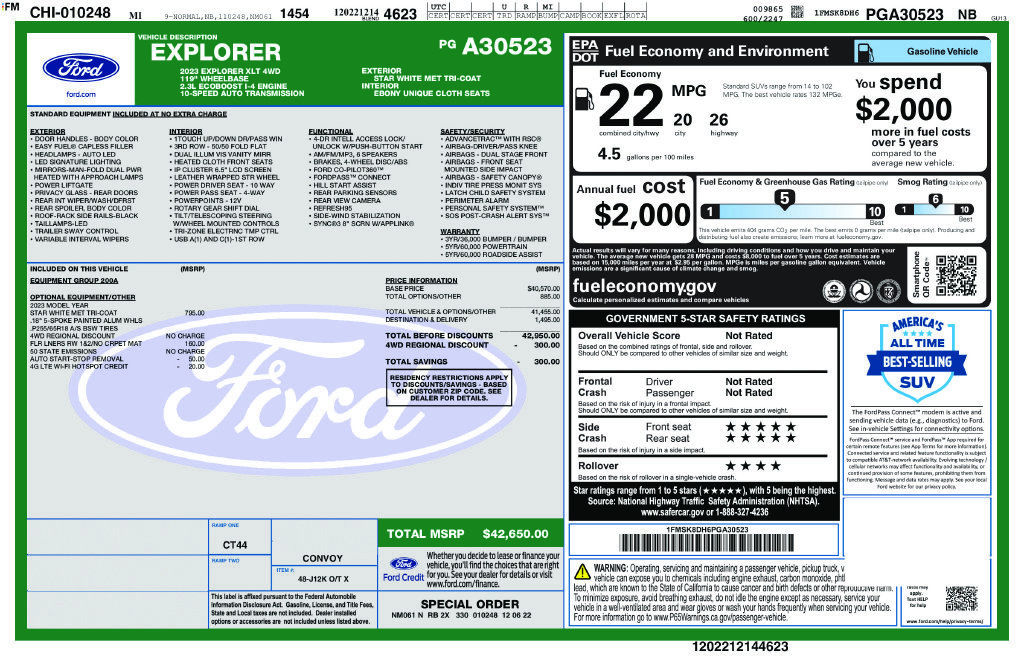Used 2023 Ford Explorer XLT AWD/4WD image 36