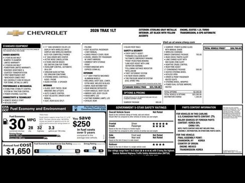 New 2026 Chevrolet Trax LT w/ Sunroof Package image 3