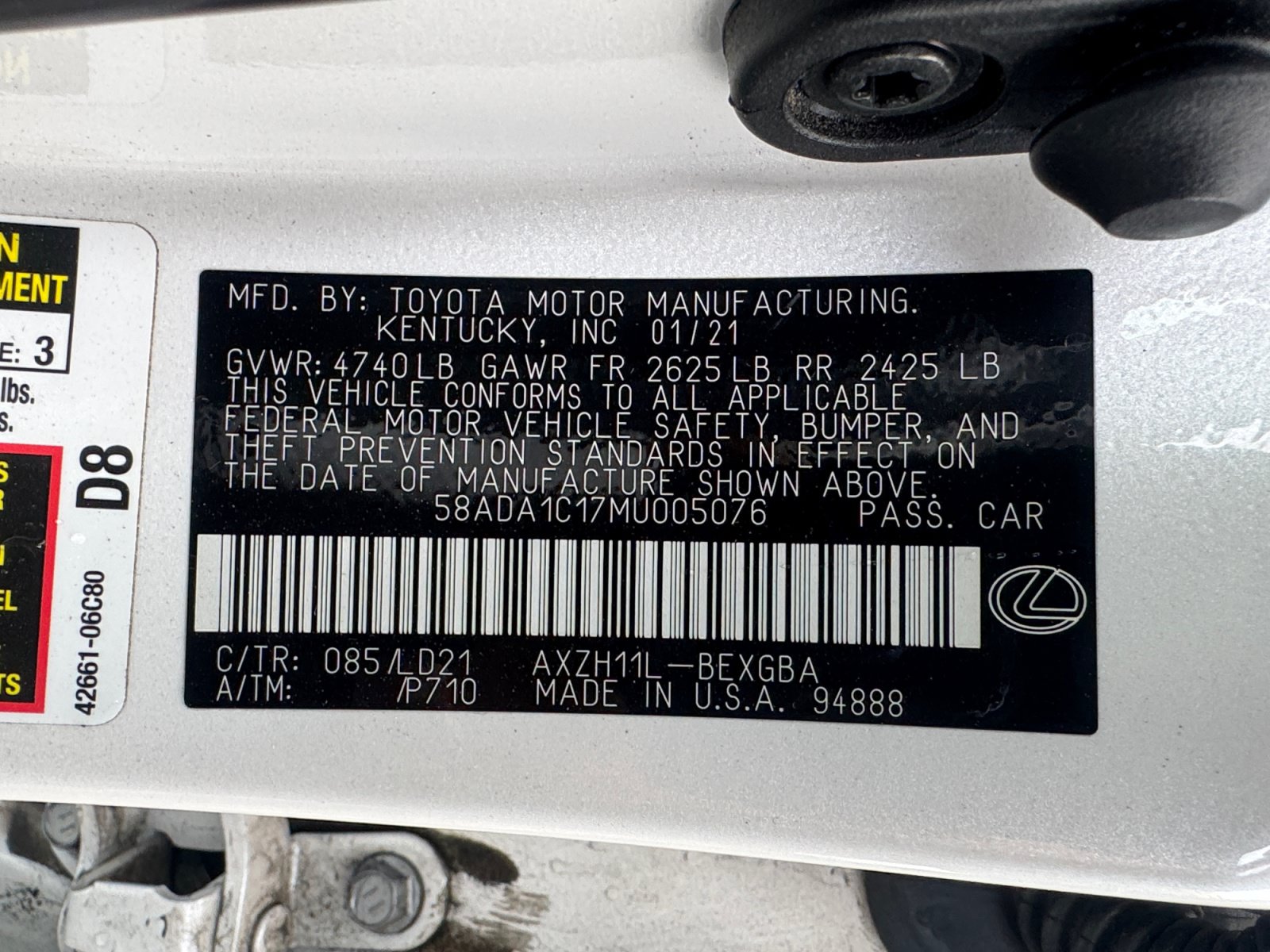 Used 2021 Lexus ES 300h w/ Premium Package FWD image 16