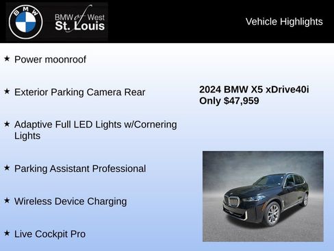 Used 2024 BMW X5 xDrive40i w/ Premium Package AWD/4WD image 16