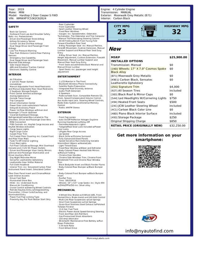 Used 2019 MINI Cooper S w/ Storage Package FWD image 24