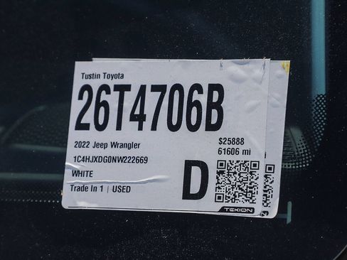 Used 2022 Jeep Wrangler Unlimited Sport AWD/4WD image 26