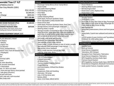 Used 2016 Chevrolet Trax LT w/ LT Sun and Sound Package AWD/4WD image 26