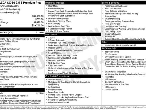Certified 2024 MAZDA CX-50 AWD 2.5 S w/ Cargo Package image 10