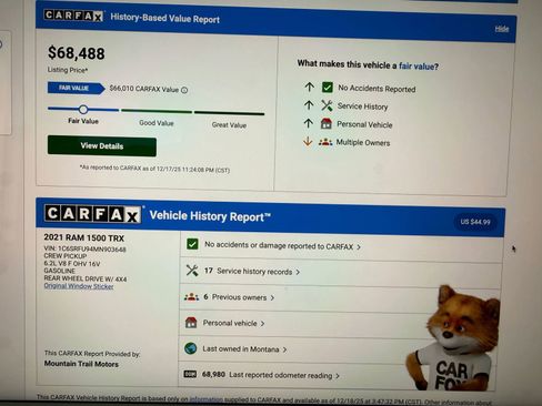 Used 2021 RAM 1500 TRX w/ TRX Level 1 Equipment Group image 3