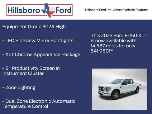 Used 2023 Ford F150 XLT w/ Equipment Group 302A High AWD/4WD image 6