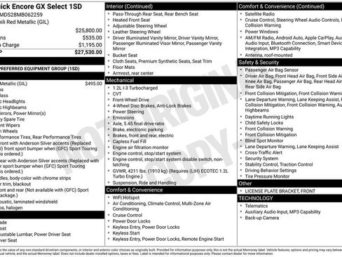 Certified 2021 Buick Encore GX Select image 36