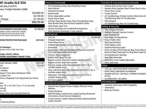 Used 2020 GMC Acadia SLE w/ Driver Convenience Package FWD image 1