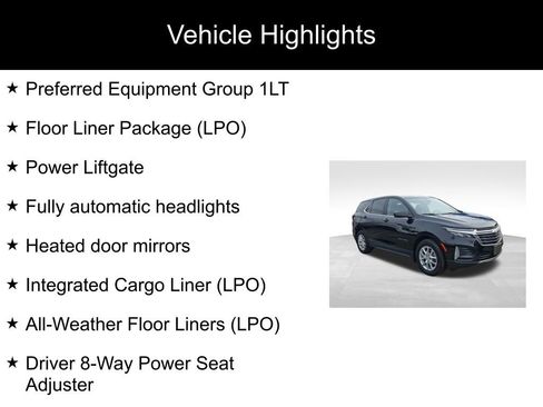 Used 2024 Chevrolet Equinox LT w/ LPO, Floor Liner Package image 2