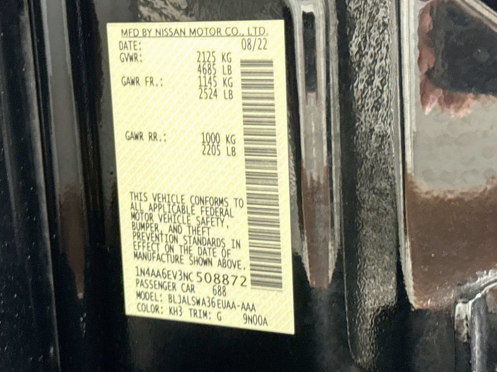 Certified 2022 Nissan Maxima SR w/ Sport Mat Group FWD image 38