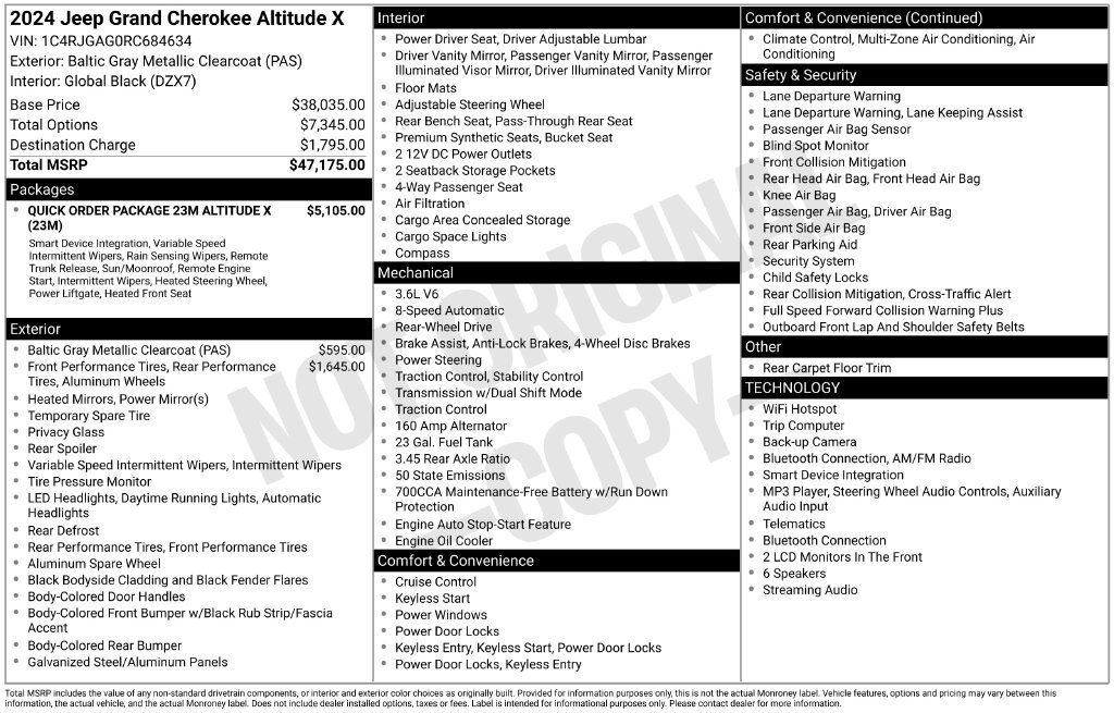 Used 2024 Jeep Grand Cherokee Altitude RWD image 4