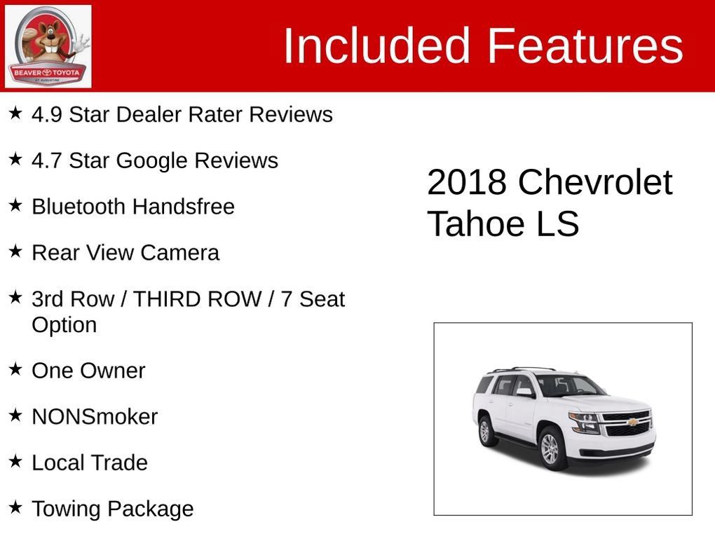 Used 2018 Chevrolet Tahoe LS w/ Max Trailering Package RWD image 4