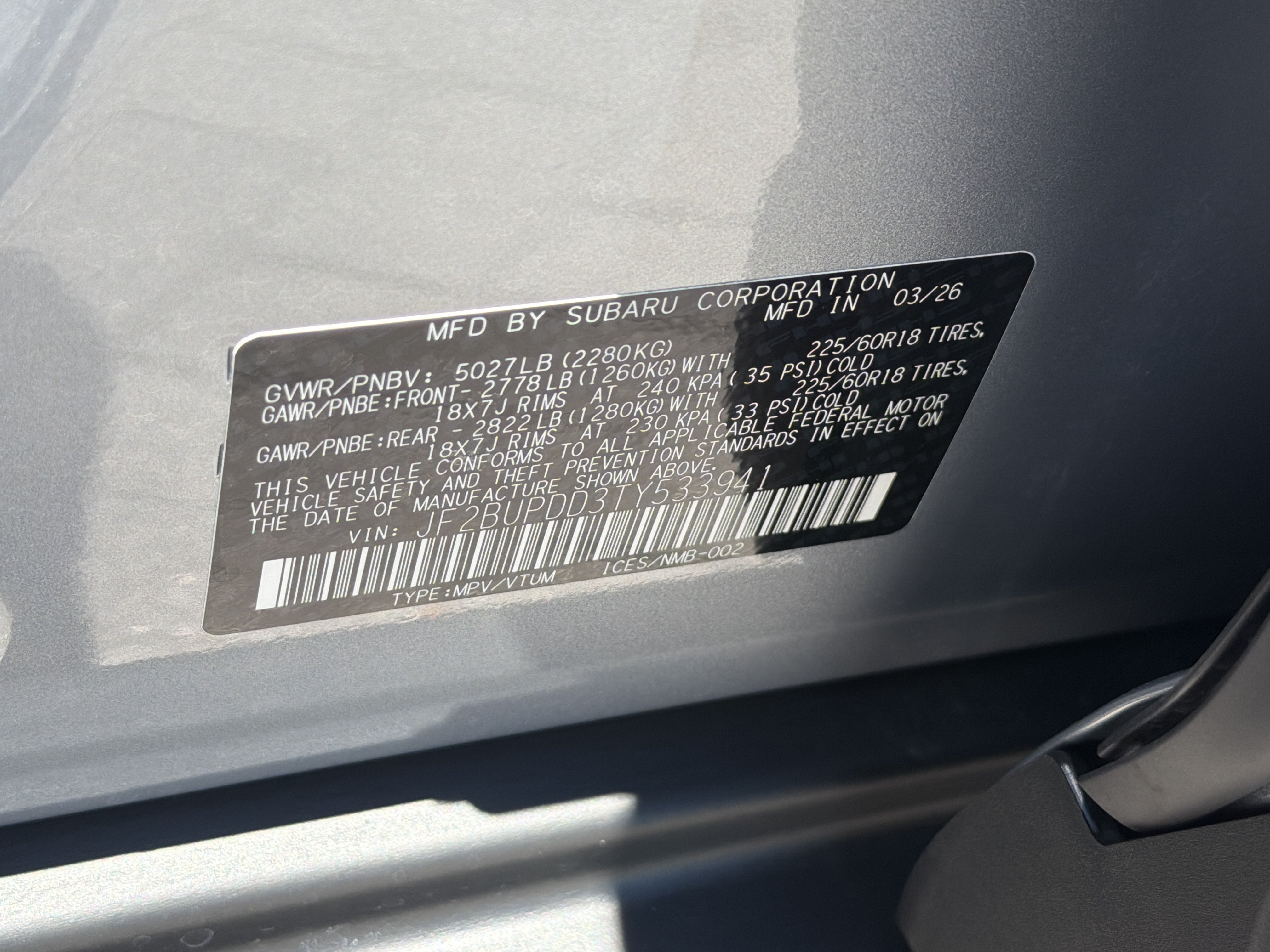 New 2026 Subaru Outback Limited AWD/4WD image 36
