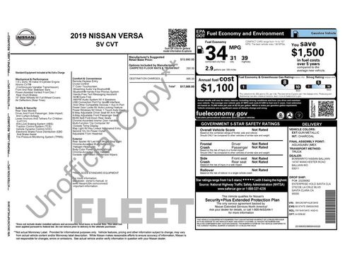 Used 2019 Nissan Versa SV FWD image 2