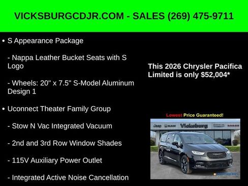 New 2026 Chrysler Pacifica Limited w/ Uconnect Theater Family Group image 22