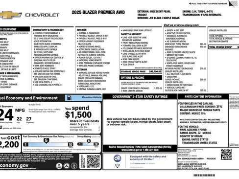 Used 2025 Chevrolet Blazer Premier w/ Driver Confidence II Package AWD/4WD image 2