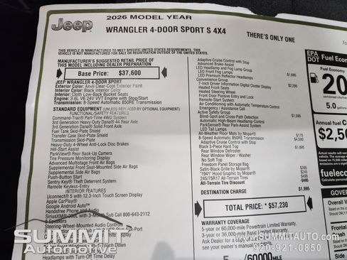 New 2026 Jeep Wrangler Sport S image 10