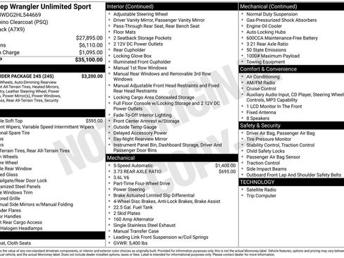 Used 2017 Jeep Wrangler Unlimited Sport w/ Quick Order Package 24S AWD/4WD image 2