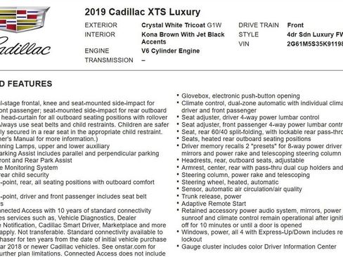 Used 2019 Cadillac XTS Luxury w/ Driver Awareness Package FWD image 17