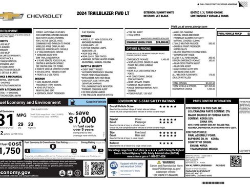 Used 2024 Chevrolet TrailBlazer LT w/ Convenience Package image 4