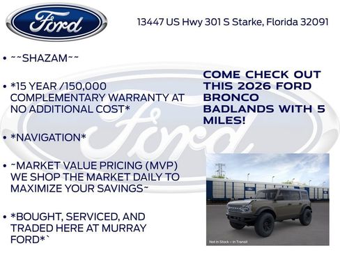 New 2026 Ford Bronco Badlands AWD/4WD image 5