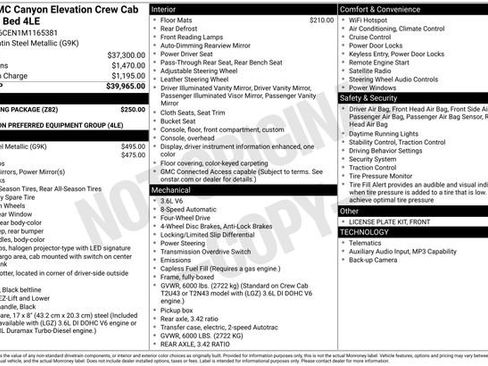 Certified 2021 GMC Canyon Elevation w/ Trailering Package AWD/4WD image 27