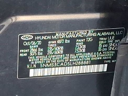 Used 2020 Hyundai Santa Fe SEL w/ Convenience + Premium Package image 26