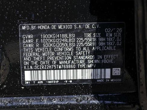 New 2026 Honda HR-V EX-L image 25