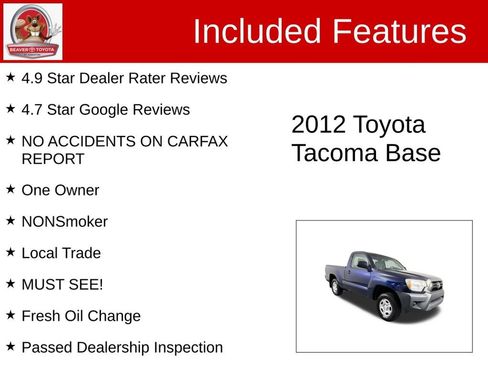 Used 2012 Toyota Tacoma 2WD Regular Cab image 4