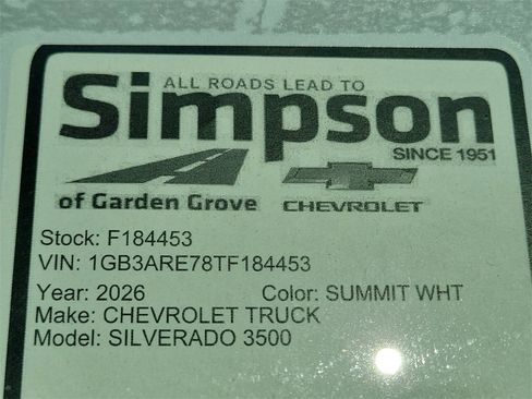 New 2026 Chevrolet Silverado 3500 W/T w/ WT Convenience Package image 24