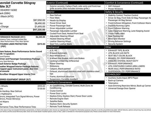 Used 2024 Chevrolet Corvette Stingray Premium Conv w/ Z51 Performance Package image 28