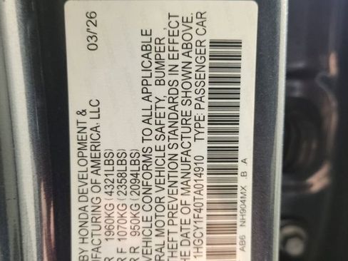 New 2026 Honda Accord SE image 29