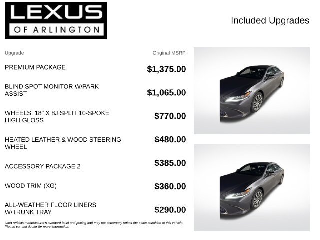Used 2021 Lexus ES 250 w/ Premium Package AWD/4WD image 4