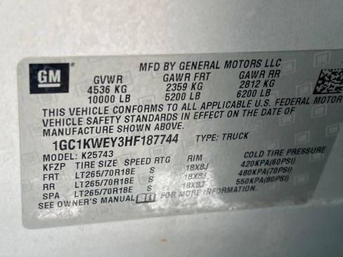 Used 2017 Chevrolet Silverado 2500 LTZ w/ Duramax Plus Package image 23