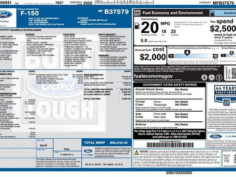 Used 2021 Ford F150 XLT w/ Equipment Group 302A High AWD/4WD image 3