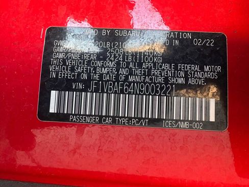 Used 2022 Subaru WRX Premium w/ Popular Package #1 image 20