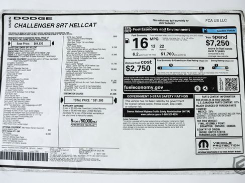 Used 2022 Dodge Challenger SRT Hellcat w/ Plus Package image 13