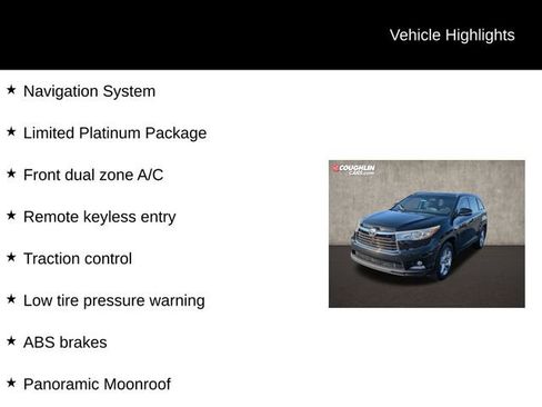 Used 2015 Toyota Highlander Limited Platinum AWD/4WD image 2