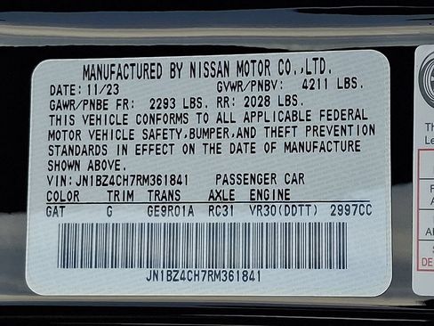 Certified 2024 Nissan Z NISMO w/ Floor Mat Package RWD image 26