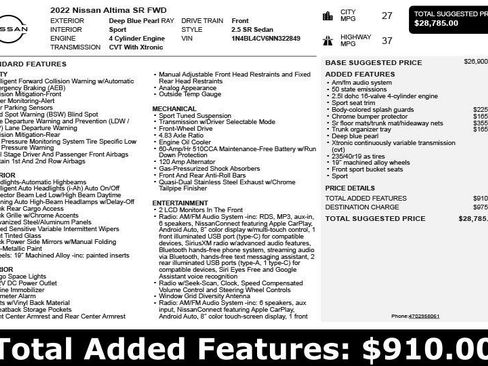 Used 2022 Nissan Altima 2.5 SR image 3