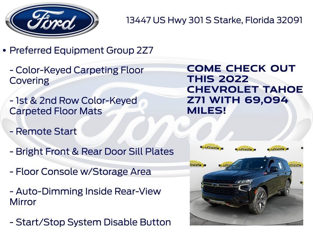 Used 2022 Chevrolet Tahoe Z71 w/ Z71 Off-Road Package AWD/4WD image 22