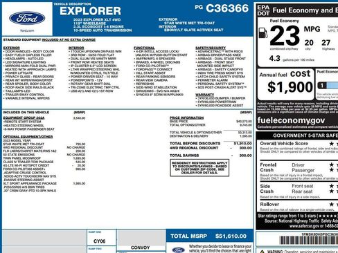 Used 2023 Ford Explorer XLT w/ Equipment Group 202A image 3