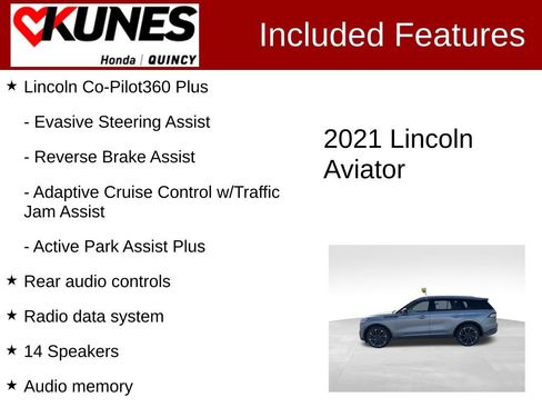 Used 2021 Lincoln Aviator Reserve w/ Equipment Group 202A AWD/4WD image 2
