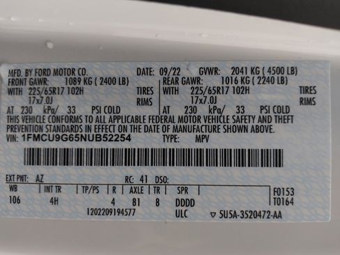 Used 2022 Ford Escape SE w/ Convenience Package AWD/4WD image 33