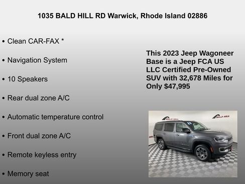Used 2023 Jeep Wagoneer 4WD w/ Premium Group I image 14