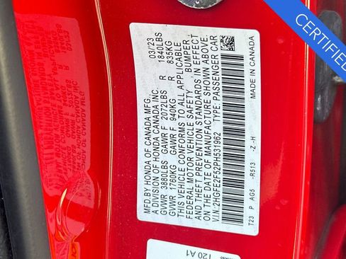 Certified 2023 Honda Civic Sport image 32